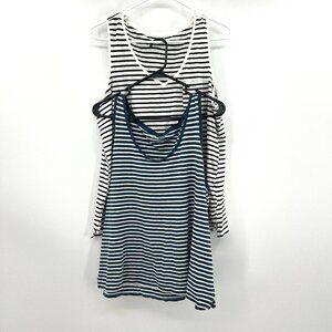 Old Navy Lot of 2 Striped Sleeveless Tank Tops Women's XL